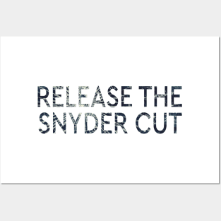 RELEASE THE SNYDER CUT - GLASS SHATTERED TEXT Posters and Art